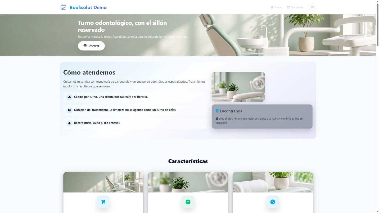Agenda odontológica online con recordatorio de citas — Consultorios Odontológicos · Booksolut